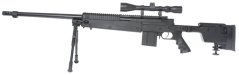 L96 AWS7 RIS, fekete, kétlábú állvány, távcső, frissített változat, Well, MB4407D