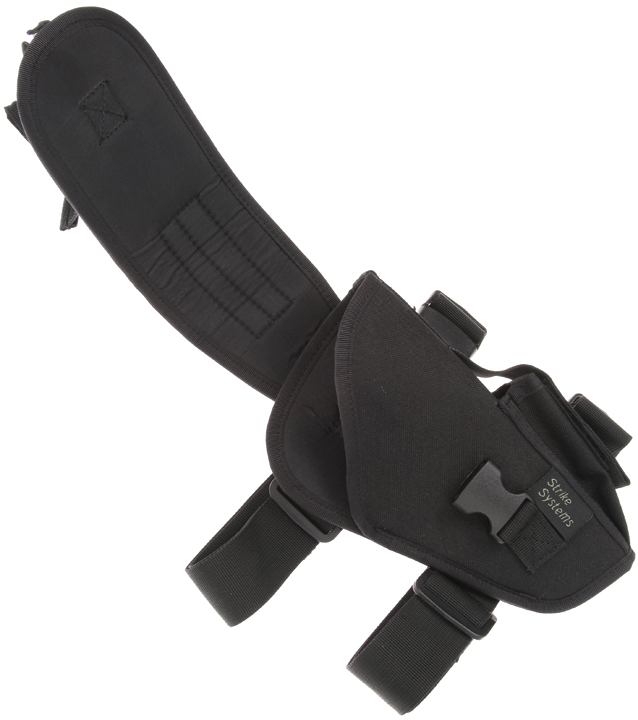 Tactical holster with flap, large, black, Strike