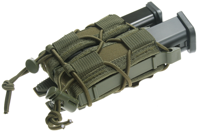 Pistol magazine pouch Spider, double, OD, ACM