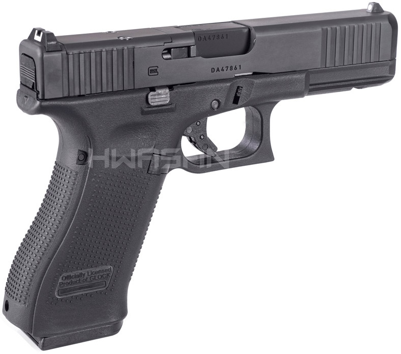 GHK Glock 17 Gen 5 MOS V2, Black, GBB, Umarex
