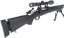 M24 Socom fekete, kétlábú állvány, távcső, Snow Wolf, SW-04 ++