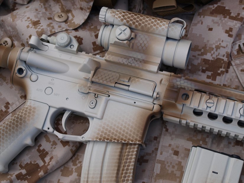 Camo egyedi KAC SR-15, 150 m/s, AirsoftGuns, E&C