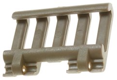Low profile rails cover with wire loom, TAN, ACM