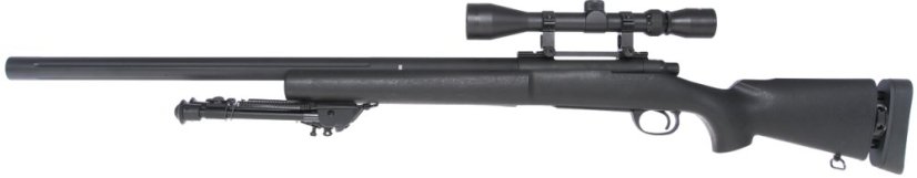 M24 Socom black, Military, bipod, scope, Snow Wolf, SW-04JB ++