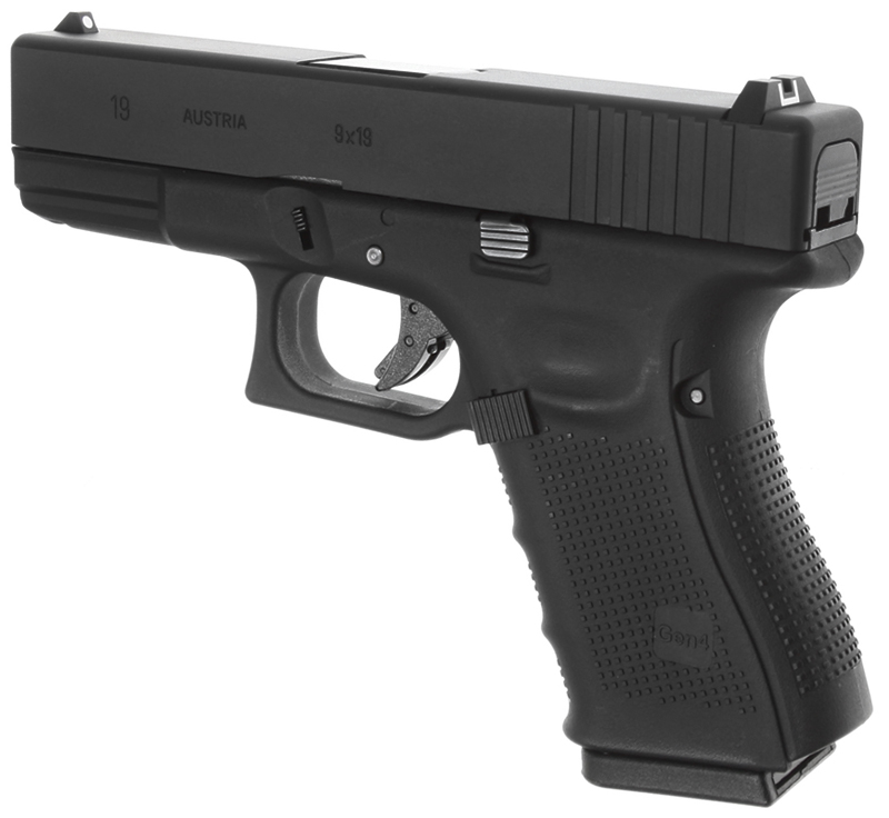 Glock 19, cadre 4e génération, noir, GBB, WE