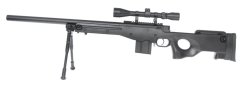 L96 AWS, black, bipod, scope, Upgrade version, Well, MB4401D