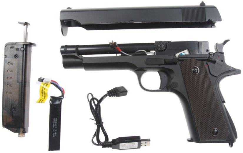 Colt M1911 AEP, mosfet, Black, Cyma, CM.123S
