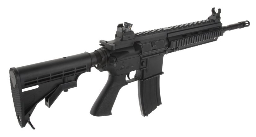 Power Custom HK416, akkumulátor csőben, 160 m/s, AirsoftGuns, BY-801, BI-8001M
