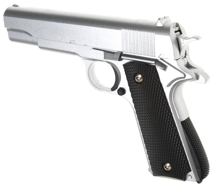 Colt M1911A1, fém, ezüst, Galaxy, A&K, G.13S