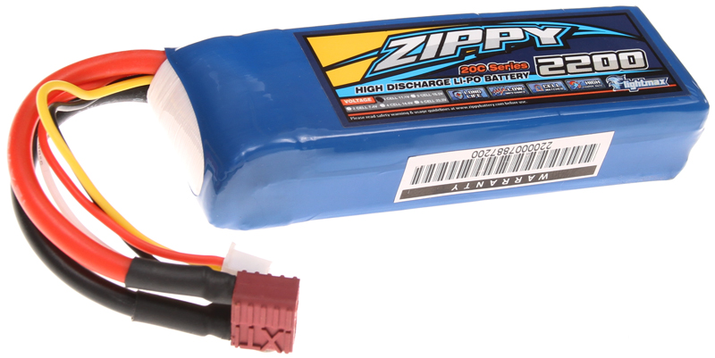Battery, Li-Pol, 11.1V, 2200mAh, 20C, Zippy