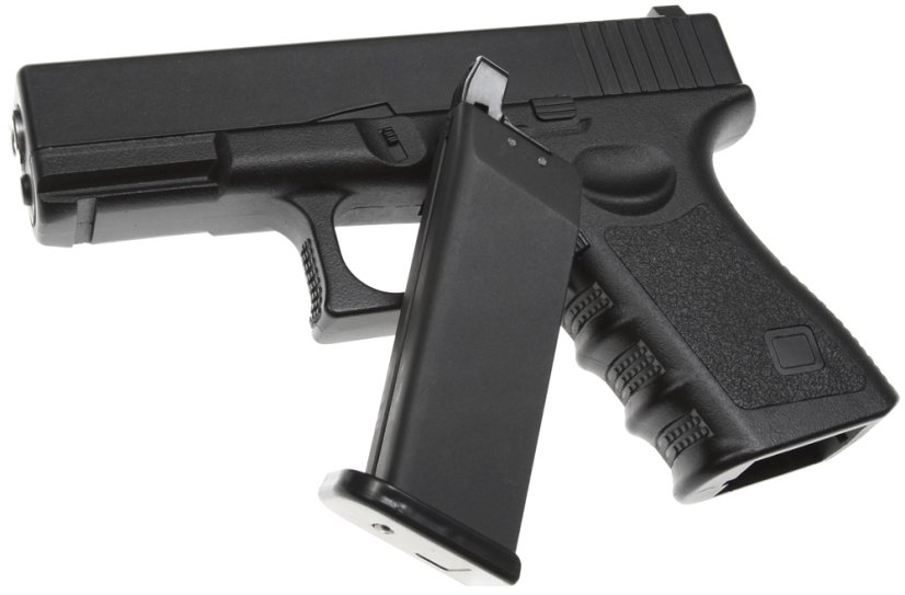 Glock 25, fém, fekete, Galaxy, A&K, G.15