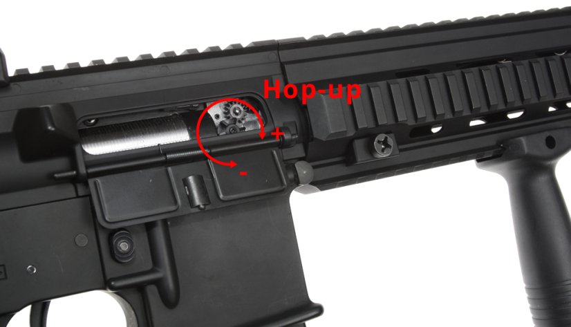 Power Custom HK416, akkumulátor csőben, 160 m/s, AirsoftGuns, BY-801, BI-8001M