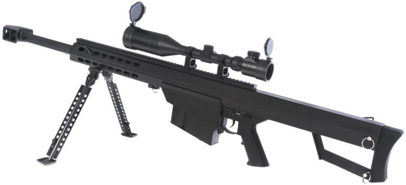 Barrett M82A1 CQB, bipod, scope, Snow Wolf, SW-02