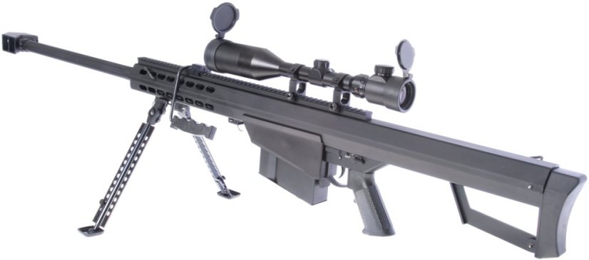 Barrett M82A1, bipod, scope, Snow Wolf, SW-02A