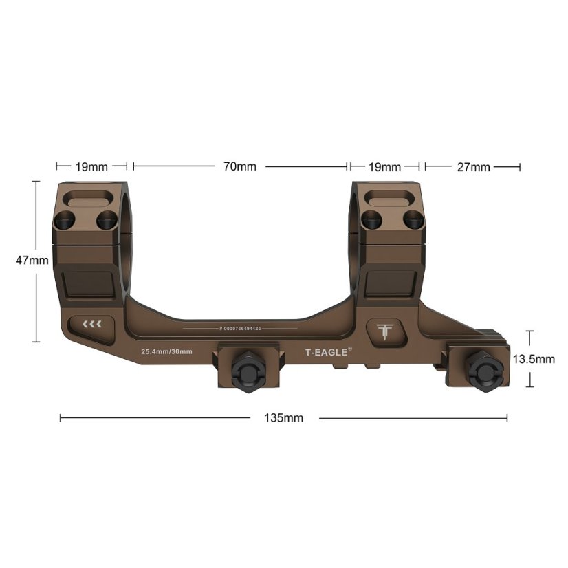Mount base Y037, 25/30 mm, tan, T-Eagle