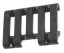 Low profile rails cover with wire loom, black, ACM