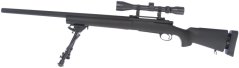 M24 Socom schwarz, Zweibein, Zielfernrohr, Snow Wolf, SW-04 ++