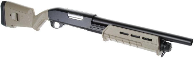 Magpul M870, fém, ABS, rövid, SGA állvány, TAN, Cyma, CM.355M