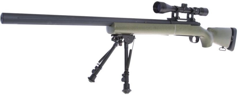 M24 Socom OD, Military, bipod, scope, Snow Wolf, SW-04JG ++