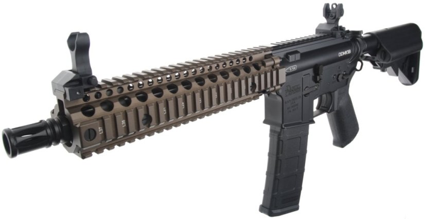 EMG Daniel Defense MK18 RII, 10.3 Inch, Black/FDE Two Tone, Cyma Platinum, CM.105
