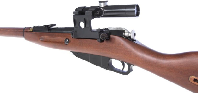 Mosin Nagant, rugós változat, valódi fa, távcső, PPS, S-3