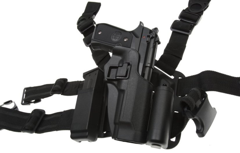 Tactical holster, Beretta M92 CQC, black, Blackhawk