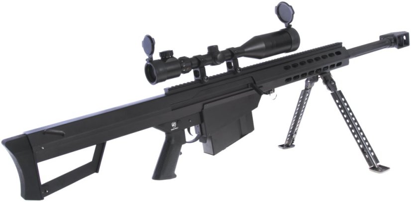 Barrett M82A1 CQB, bipod, scope, Snow Wolf, SW-02