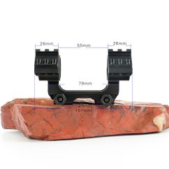 Mount base Y038 UHD, 25/30 mm, bubble level, black, T-Eagle