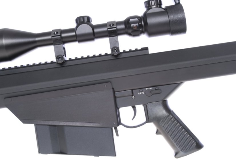 Barrett M82A1, bipod, scope, Snow Wolf, SW-02A
