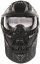 Protective mask, with lens, large, black, ACM