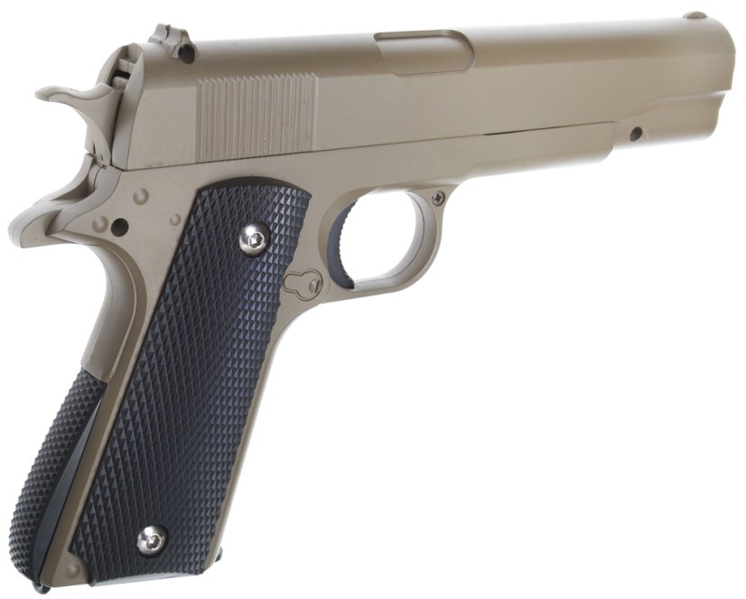 Colt M1911A1, fém, sivatagi, Galaxy, A&K, G.13D