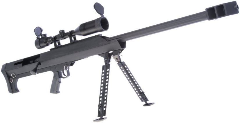 Barrett M99, kétlábú állvány, távcső, Snow Wolf, SW-01A