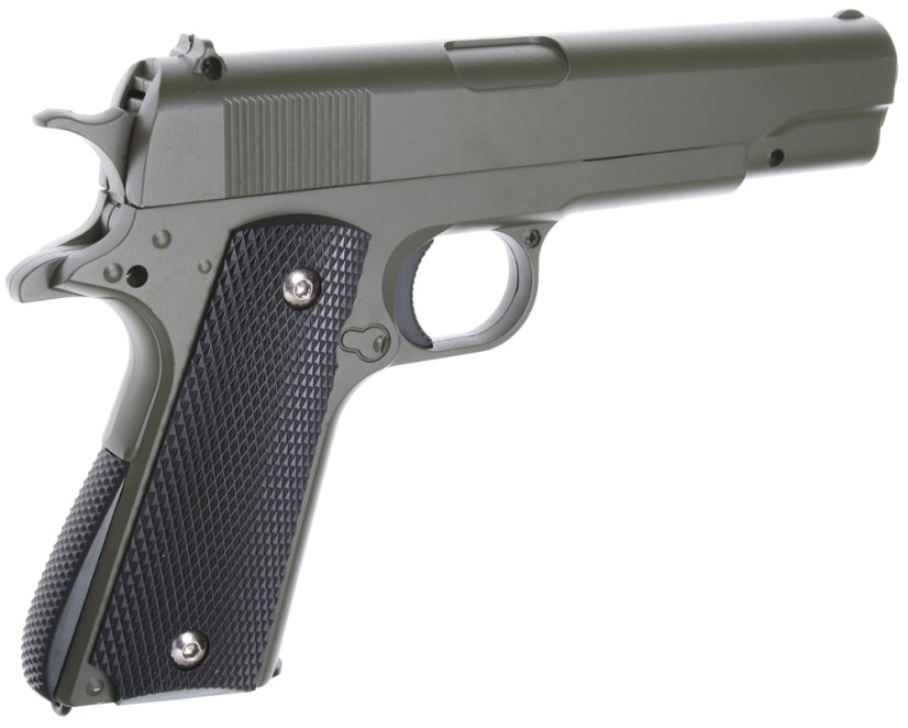Colt M1911A1, fém, zöld, Galaxy, A&K, G.13G