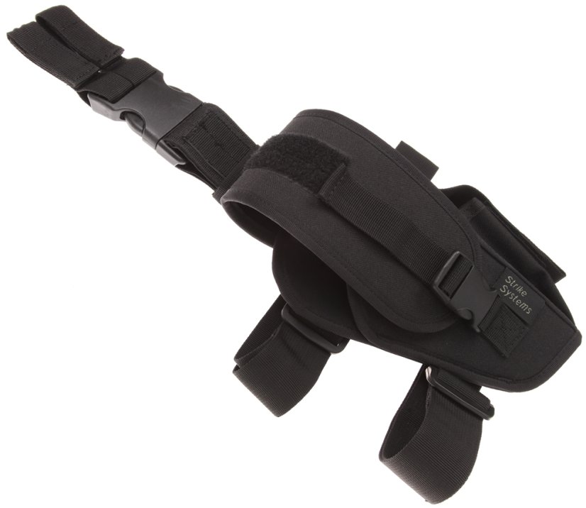 Tactical holster with flap, large, black, Strike