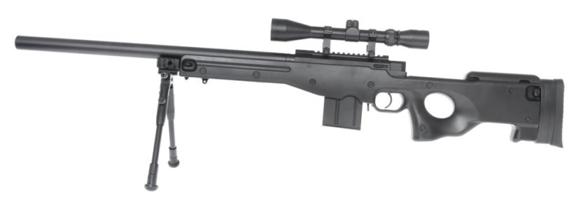 L96 AWS, black, bipod, scope, Upgrade version, Well, MB4401D