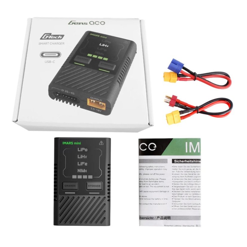 Universal Charger iMars mini G-Tech USB-C 60W, LiPo, NiMH, Gens Ace