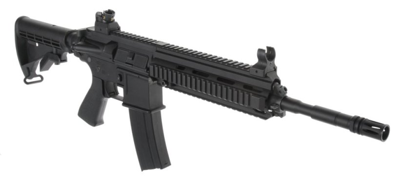 Power Custom HK416, akkumulátor csőben, 160 m/s, AirsoftGuns, BY-801, BI-8001M