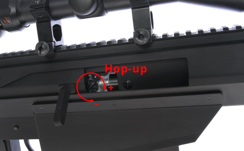 Barrett M82A1 CQB, bipod, scope, Snow Wolf, SW-02