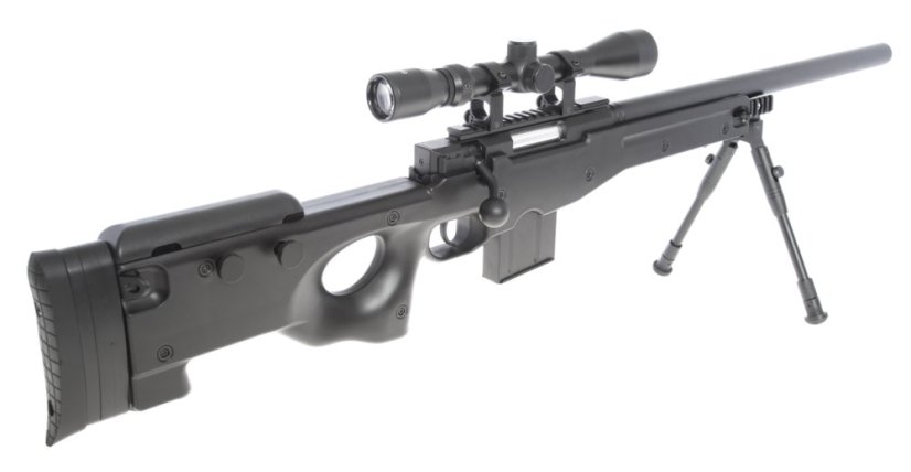 L96 AWS, black, bipod, scope, Upgrade version, Well, MB4401D