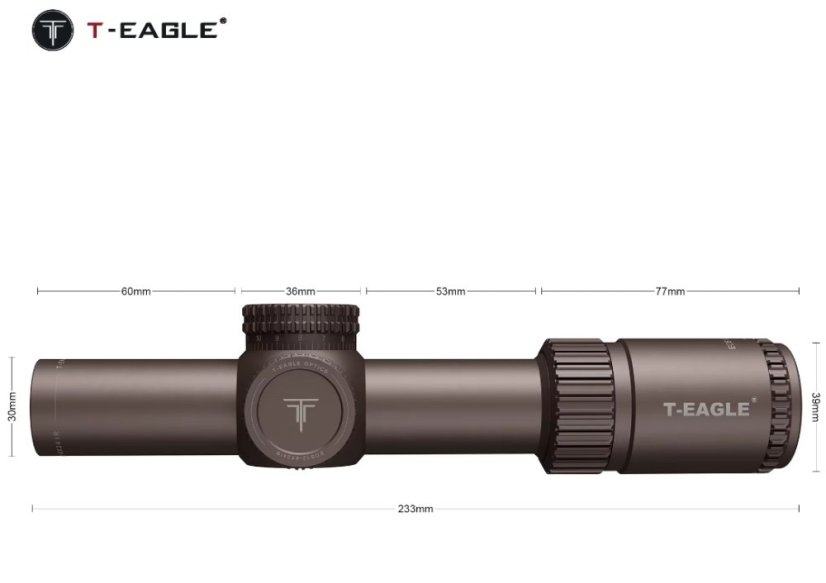 Távcső EOS 1,2-6X24IR, megvilágítás, barna, T-Eagle