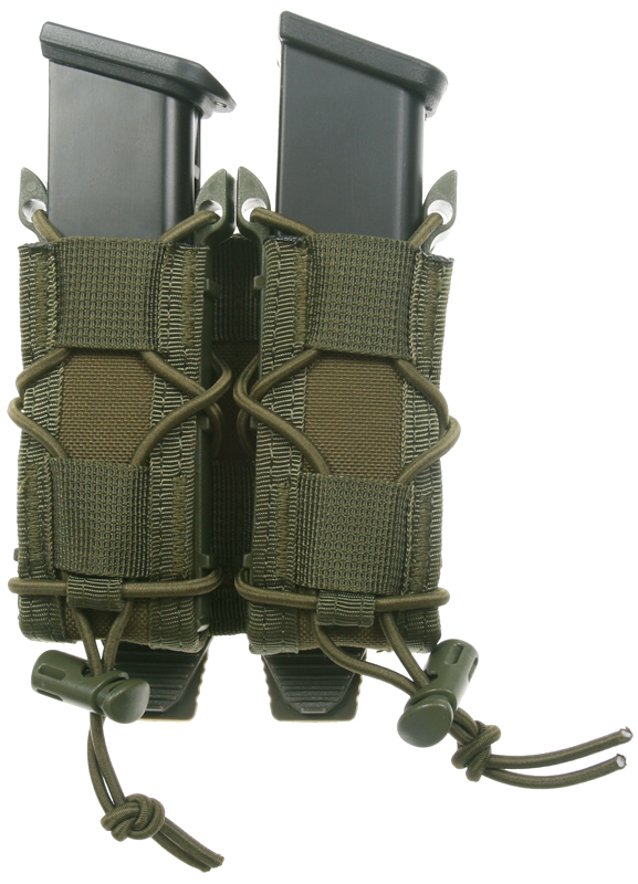 Pistol magazine pouch Spider, double, OD, ACM