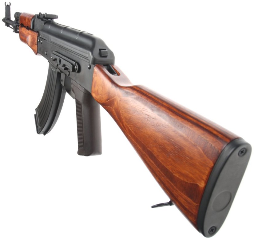 AKM, totalmente de acero, madera auténtica, Cyma Platinum, CM.056M