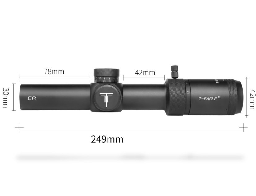 Lunette de visée ER 1,2-6X24IR HK, éclairage, noir, T-Eagle