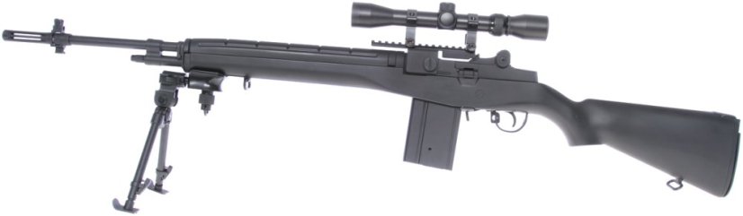 M14, fekete, kétlábú állvány, távcső, AGM, MP008