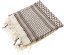 Scarf shemag, 110x110, white, black, ACM