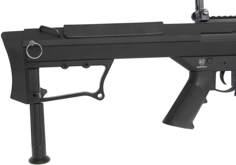 Barrett M107A1, black, bipod, Snow Wolf, SW-013