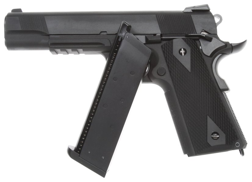 Colt M1911, noir, RIS, GBB, WE