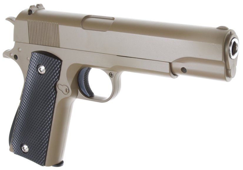 Colt M1911A1, fém, sivatagi, Galaxy, A&K, G.13D