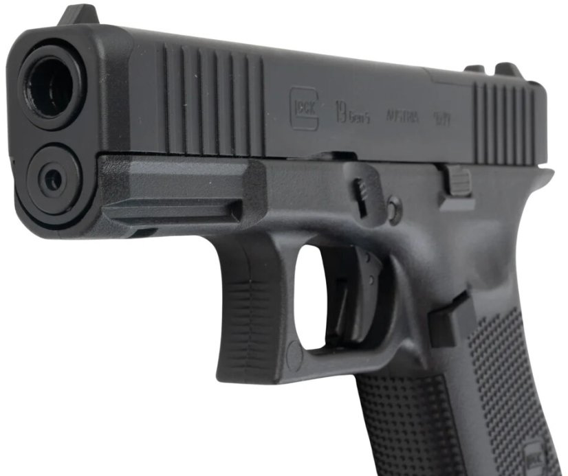 Glock 19 Gen 5 FS MOS, steel CNC slide, Black, GBB, Umarex