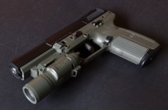 FN 5-7 with flashlight, foliage green, GBB, Tokyo Marui